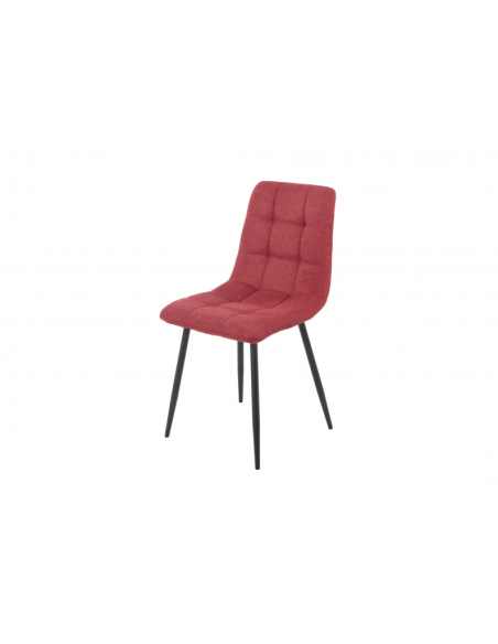 chaise en tissus rouge