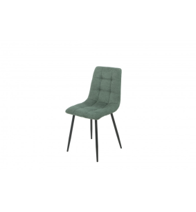 chaise en tissus verte