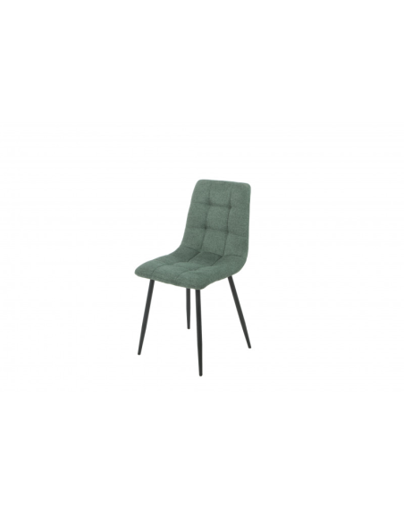 chaise en tissus verte