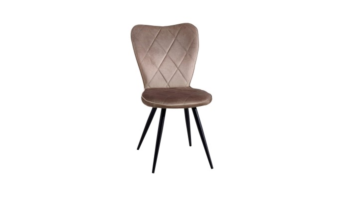 RAFFINE - Chaise tissu pied métal