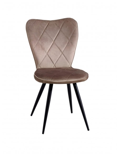 RAFFINE - Chaise tissu pied métal