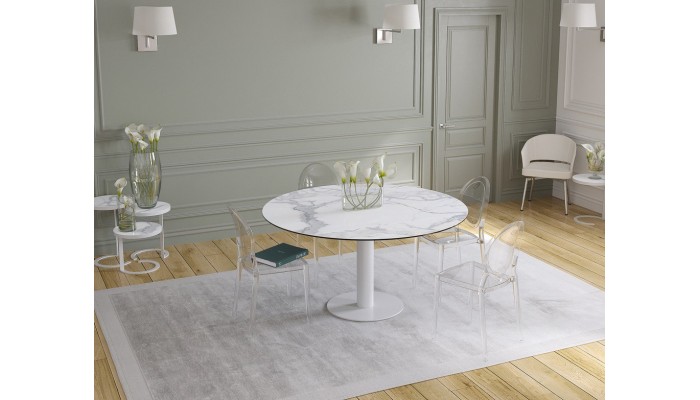 UNA - Table de repas extensible deux allonges...