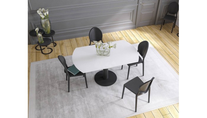 UNA - Table de repas extensible deux allonges...