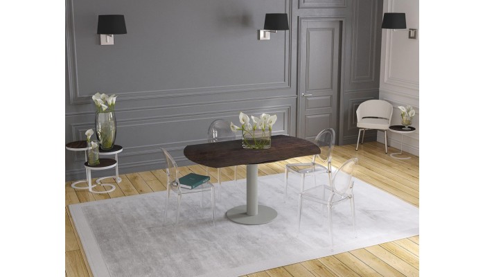 UNA - Table de repas extensible deux allonges...