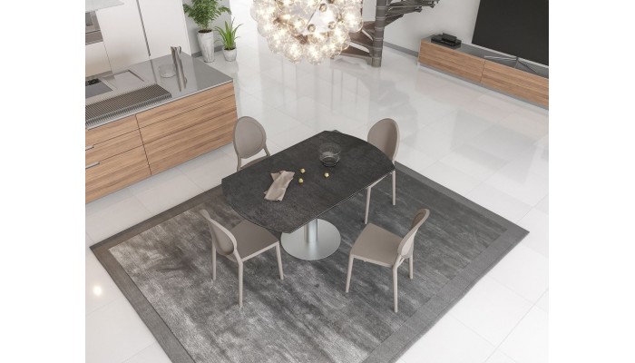 UNA - Table de repas extensible deux allonges...