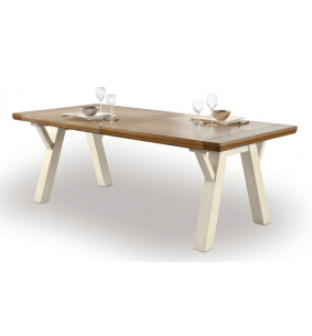 CANTIQUE - Table de séjour rectangulaire 1 allonge de 95...