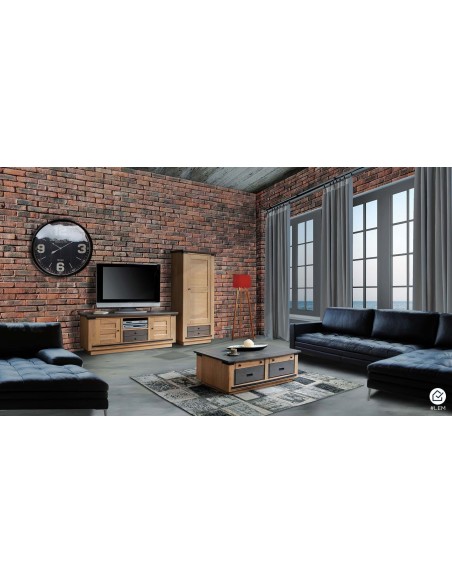 ANGEL - Meuble tv 2 portes 1 tiroir 1 niche